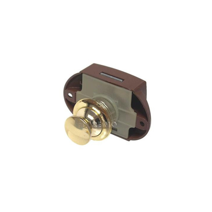 Push Lock - meubelslot goud