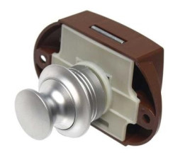 Push Lock - meubelslot Mat aluminium