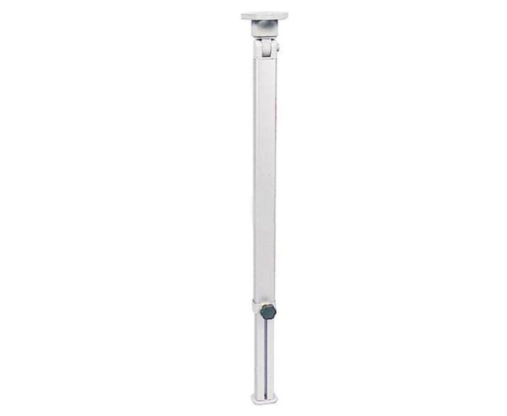 Klapbare tafelpoot zilver hoogte 555 - 765 mm