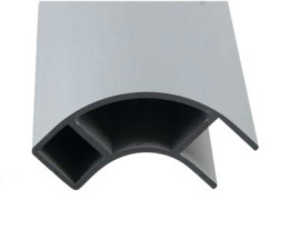 Aluminium meubelhoekprofiel 2,2m, aan een zijde open