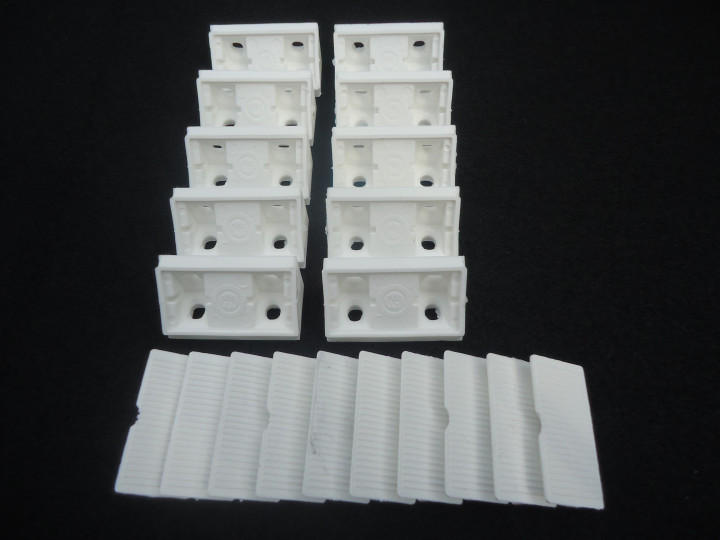 Meubelverbinders 4 gaats wit 10 stuks