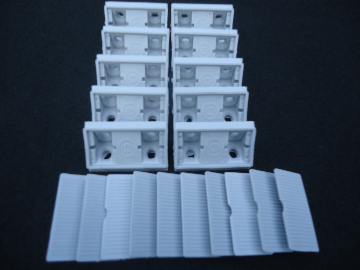 Meubelverbinders 4 gaats grijs 10 stuks