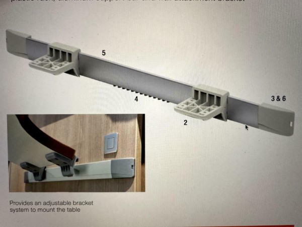 Tafel blad bevestiging wand voor camper caravan boot