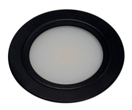 COB Inbouwspot 3W, Metaal zwart Ø66mm, 3000K