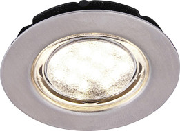 Inbouwspot Vega 48, Staal geborsteld, 1W, 81lm