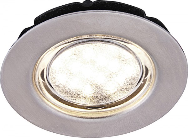 Inbouwspot Vega 48, Staal geborsteld, 1W, 81lm
